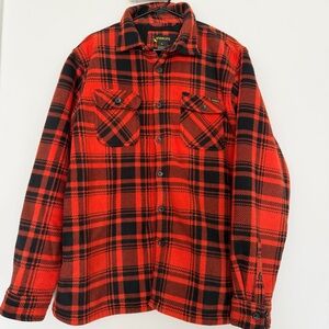 Stanley Workwear Flannel Fleece-Lined Plaid Button Shirt Jacket Mens Size L